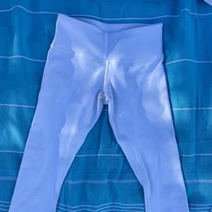 white crop lululemon leggings